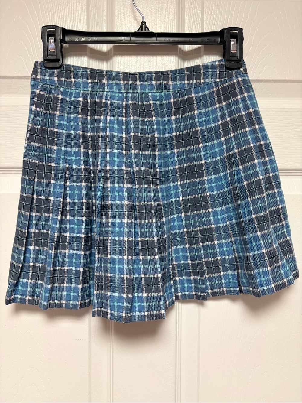 NWT Aeropostale Blue Plaid Pleated Mini Skirt